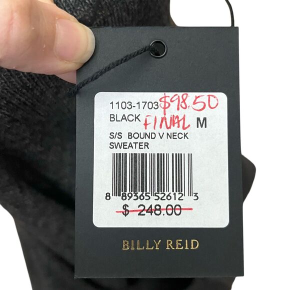 Billy Reid Womens Bound V Neck Sweater Medium Short Sleeve Luxury Minimalist - Picture 6 of 8